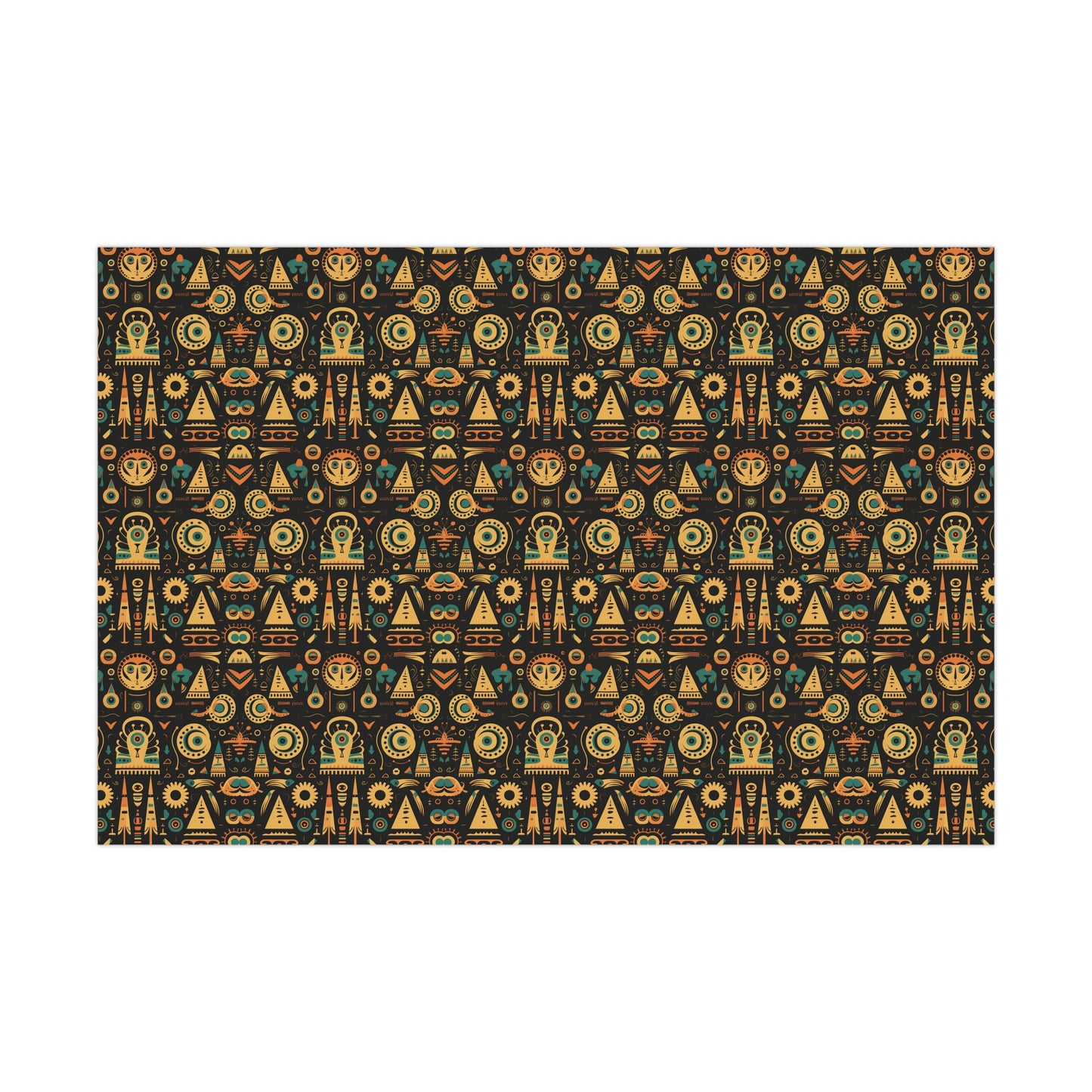 Fall Colors Egyptian Motif Gift Wrap Papers