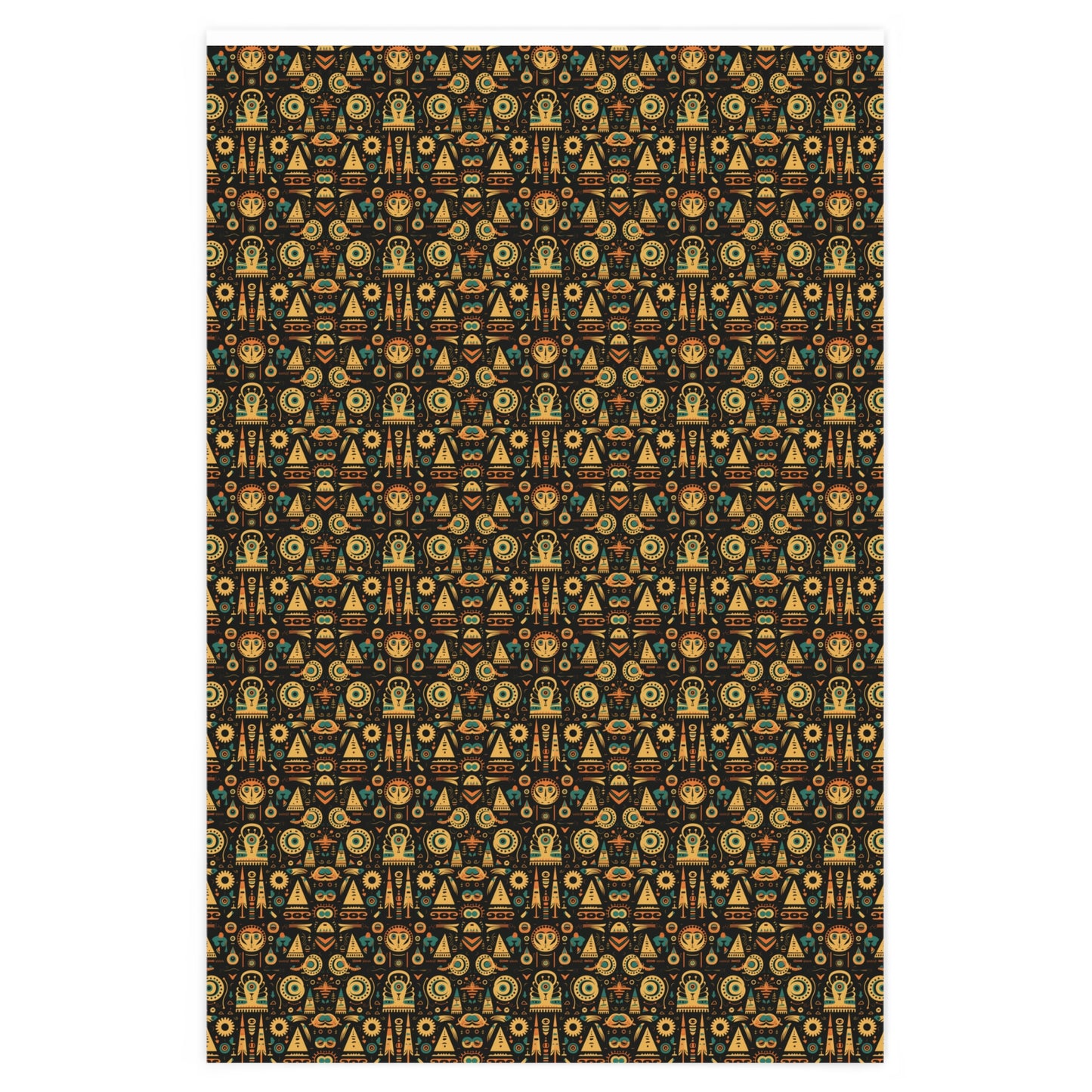 Egyptian Motif with Fall Colors Exclusive Gift Wrapping Paper