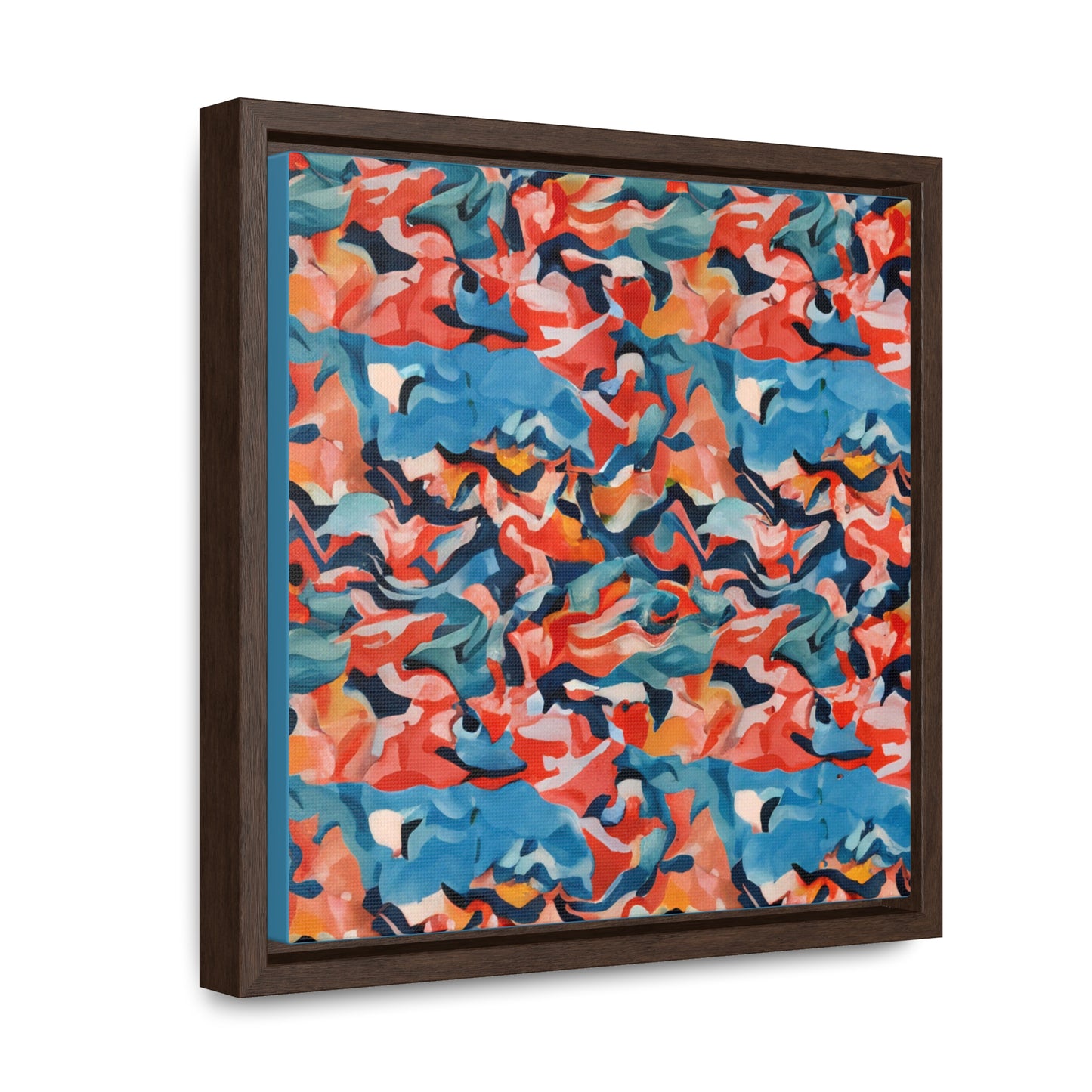 Caribbean Fall Gallery Canvas Wraps, Musuem Grade Square Frame Black or Walnut Finish