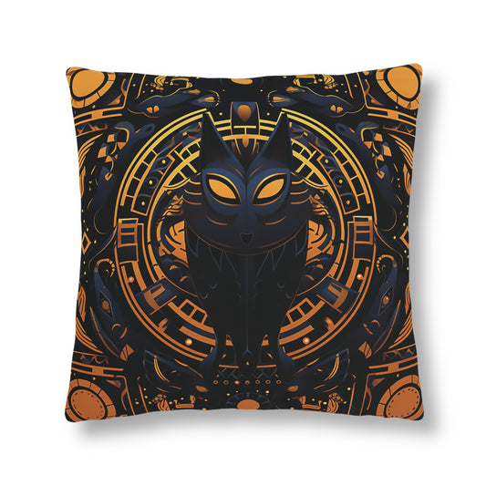 Egyptian Halloween Black Cat Super Comfy Waterproof Pillow Included 16"x16" Outdoor Friendly