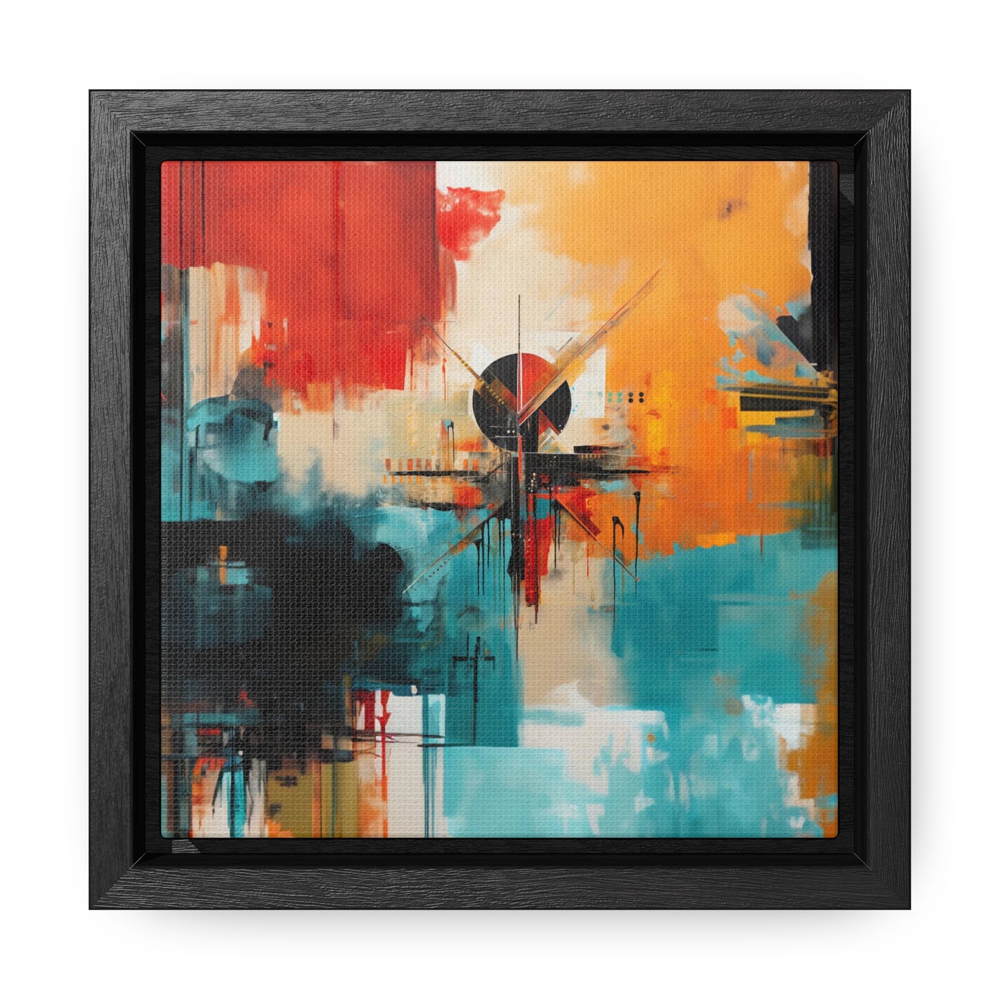 Native Roots Abstract Painting Gallery Canvas Wraps, Square Frame