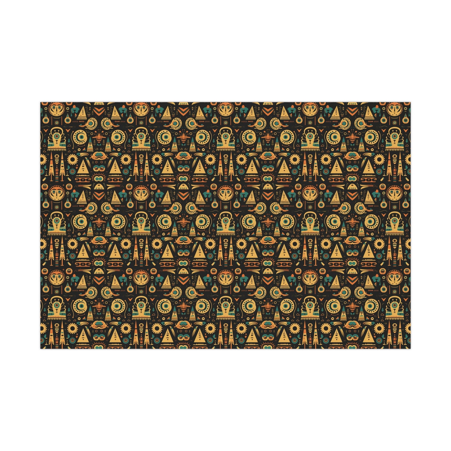 Fall Colors Egyptian Motif Gift Wrap Papers