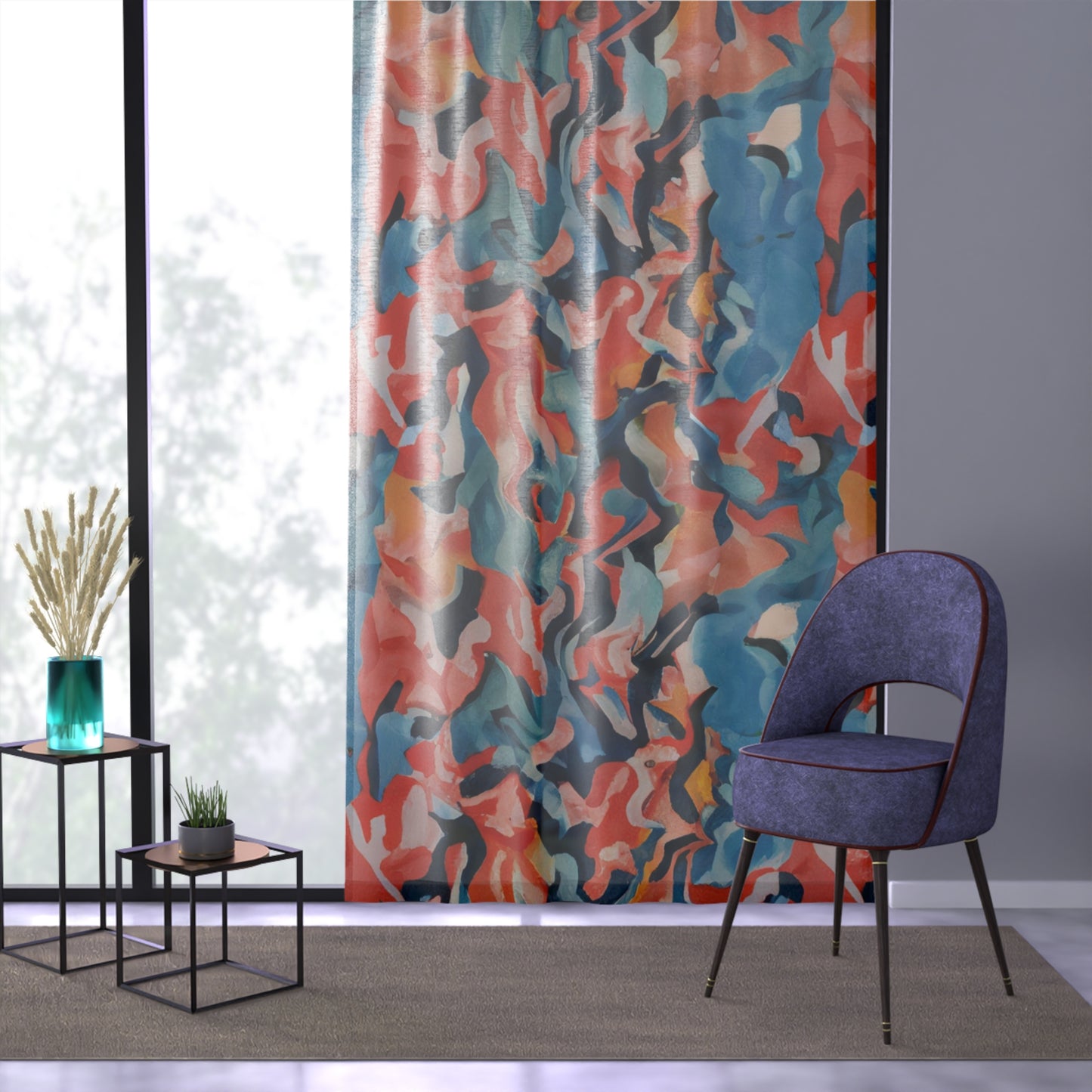 Carribbean Fall Window Curtain