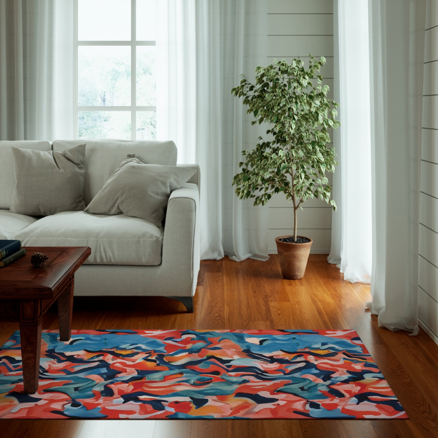 Caribbean Fall Room Accent Rug Variety of Sizes