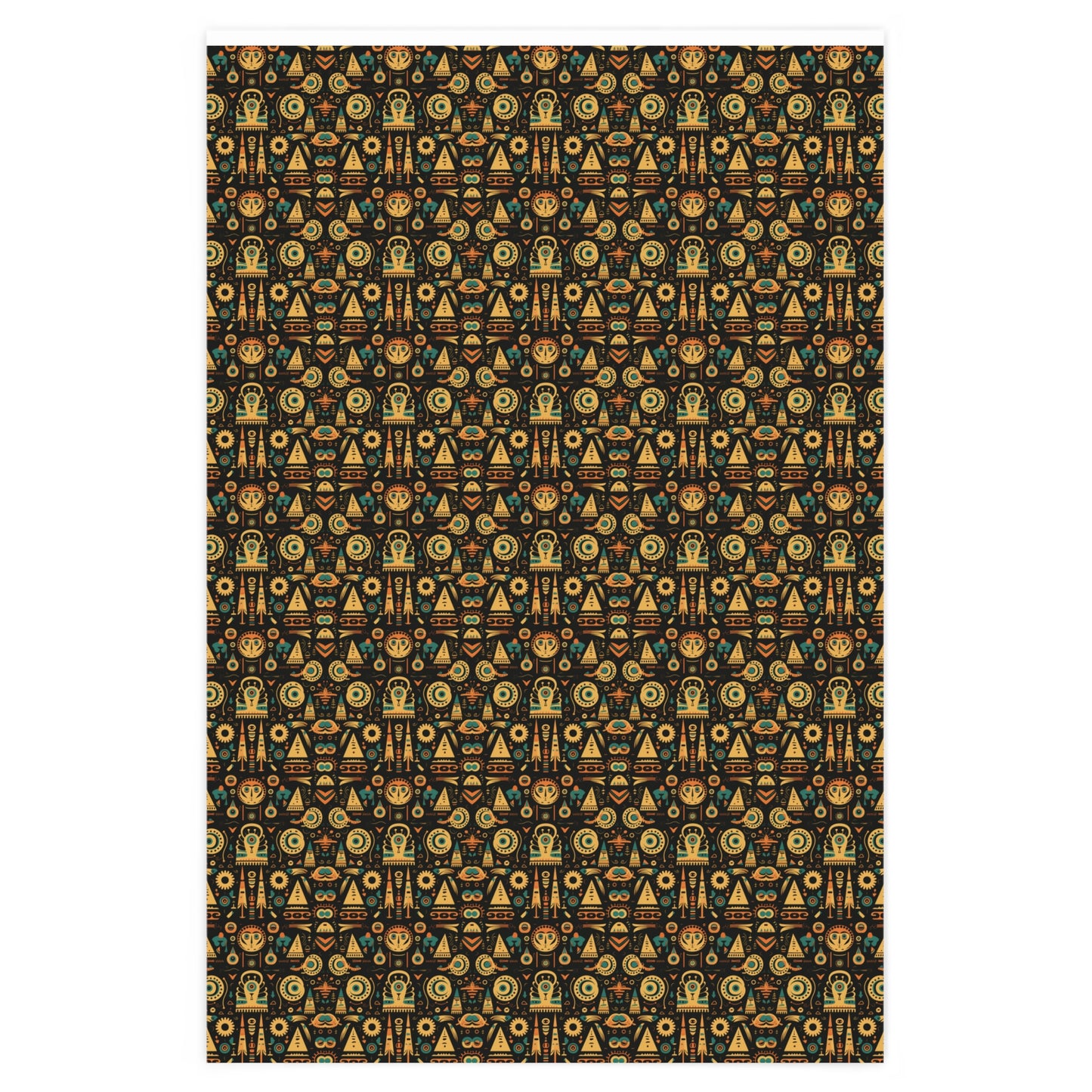 Egyptian Motif with Fall Colors Exclusive Gift Wrapping Paper