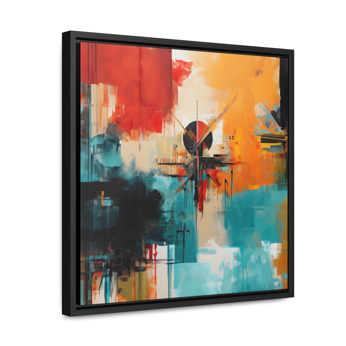 Native Roots Abstract Painting Gallery Canvas Wraps, Square Frame