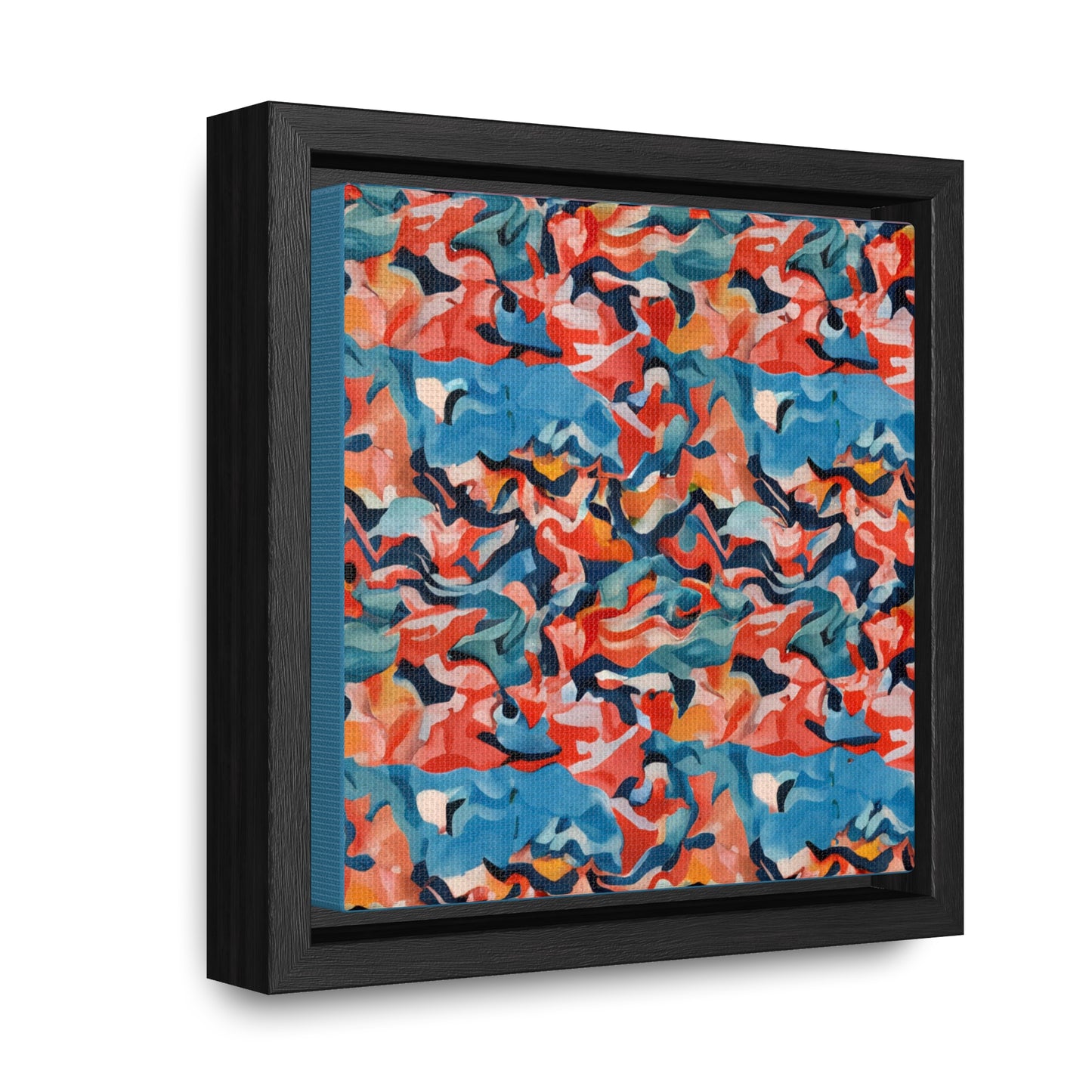 Caribbean Fall Gallery Canvas Wraps, Musuem Grade Square Frame Black or Walnut Finish