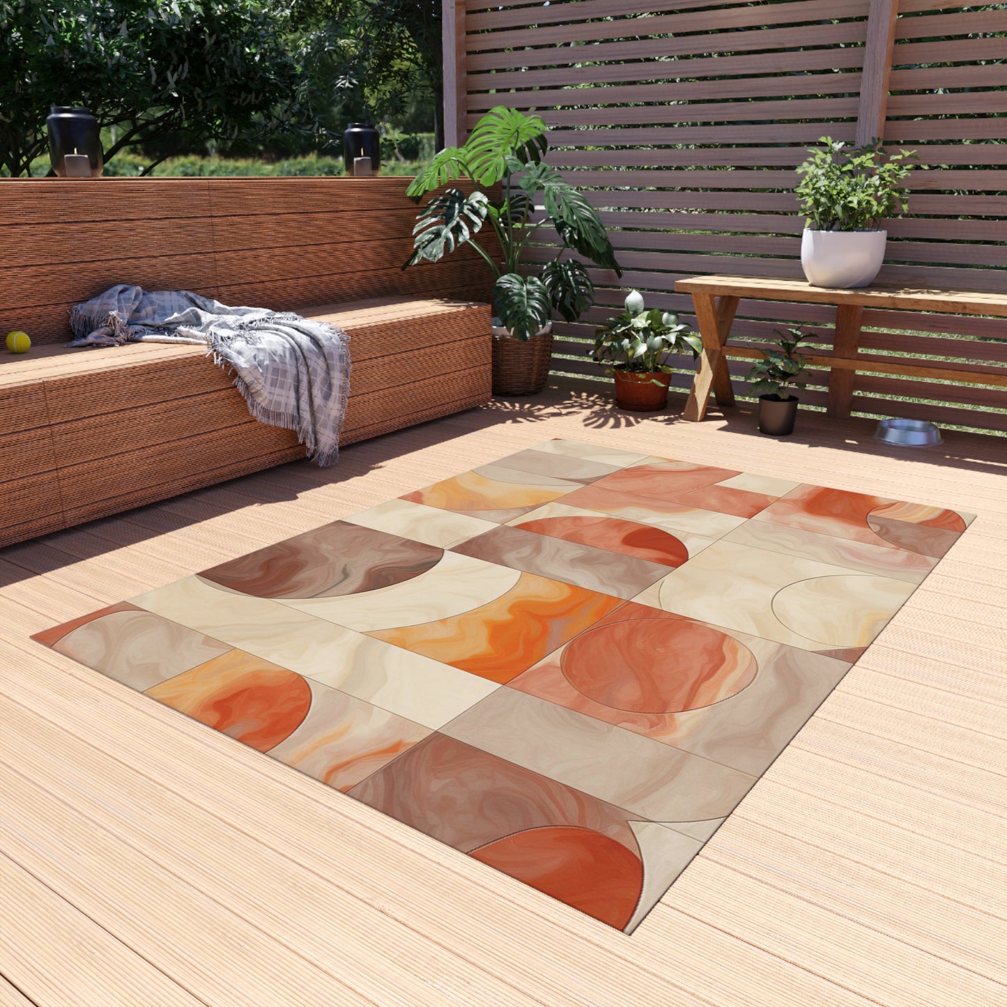 Local Marble Accent Outdoor Rug Varying Sizes