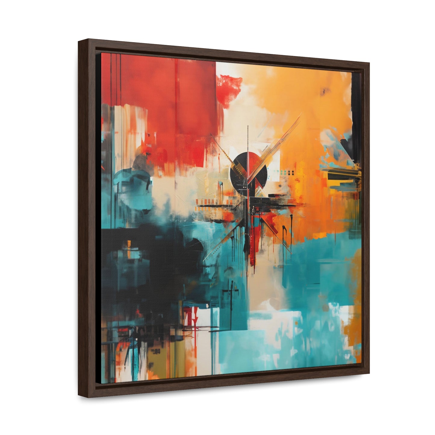 Native Roots Abstract Painting Gallery Canvas Wraps, Square Frame