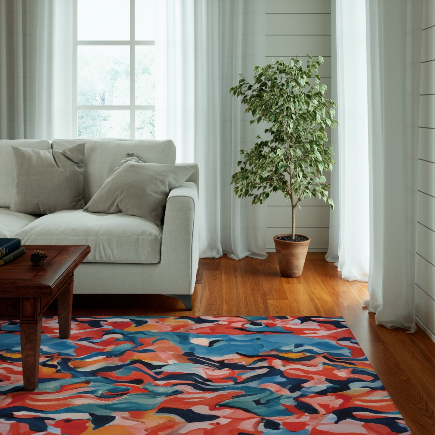 Caribbean Fall Room Accent Rug Variety of Sizes