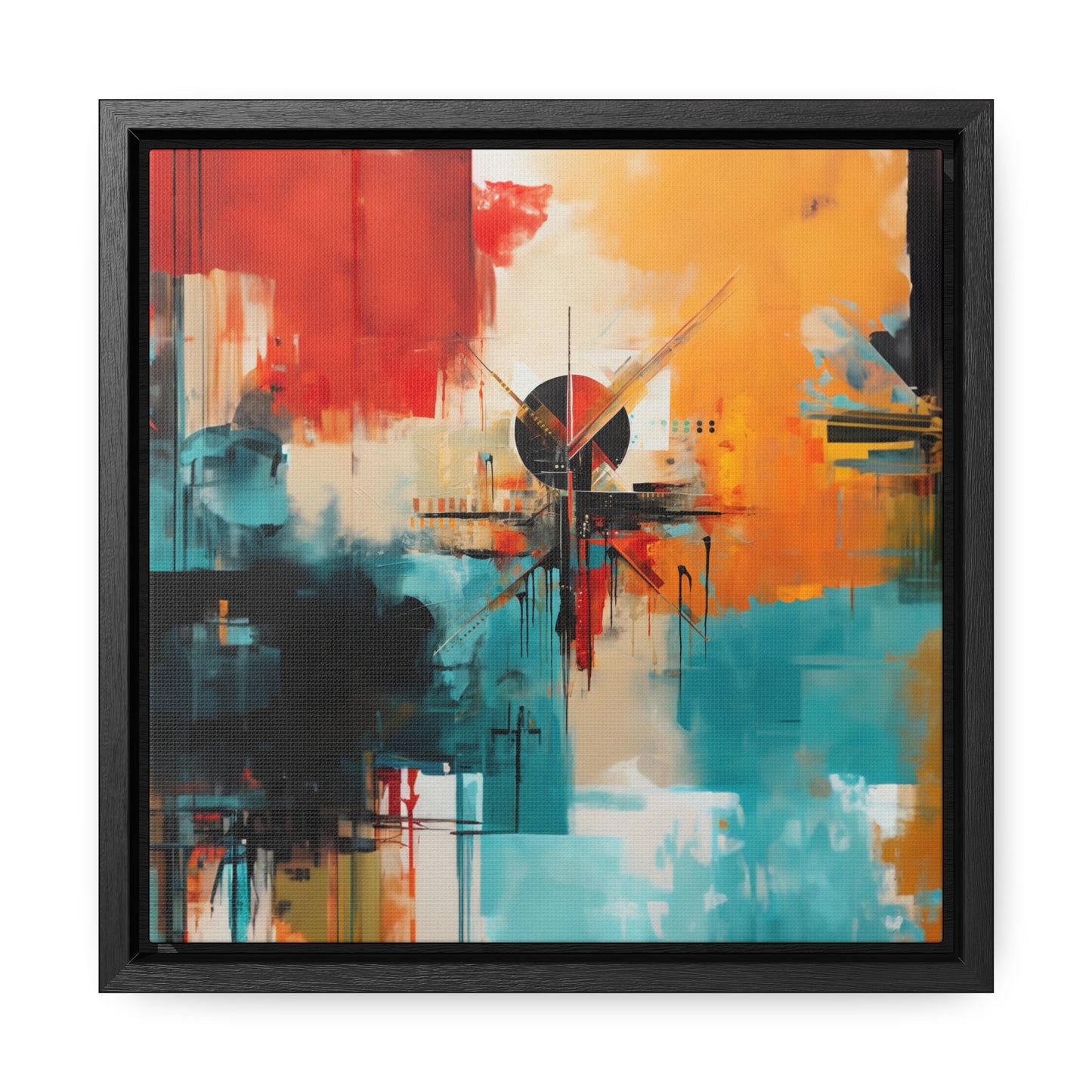 Native Roots Abstract Painting Gallery Canvas Wraps, Square Frame