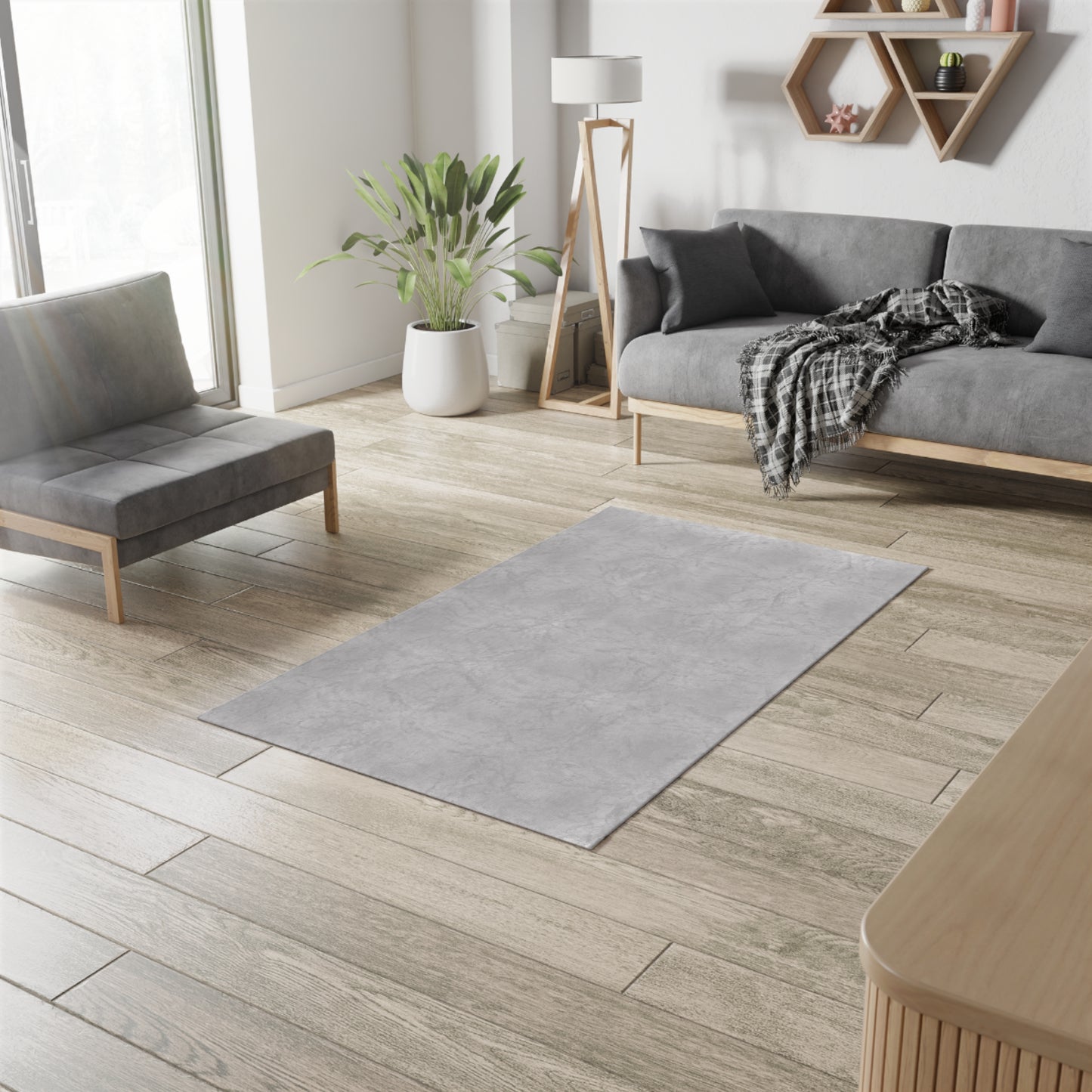 Gray Strokes Room Accent Rug Varying Sizes