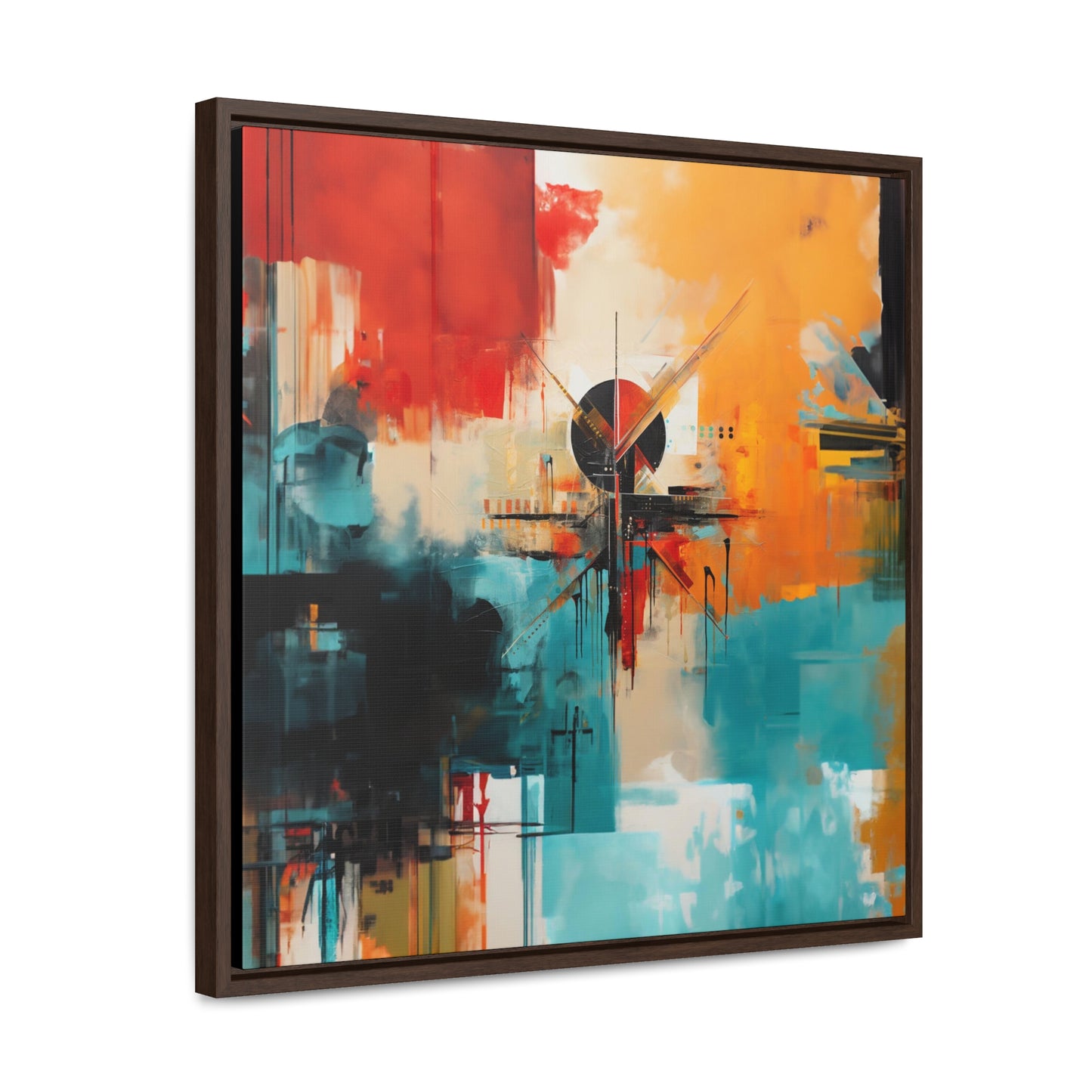 Native Roots Abstract Painting Gallery Canvas Wraps, Square Frame