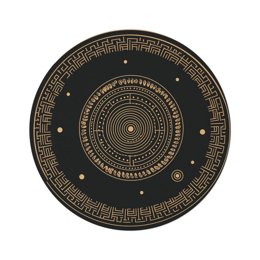 Futuristic Roman Empire Round Accent Rug