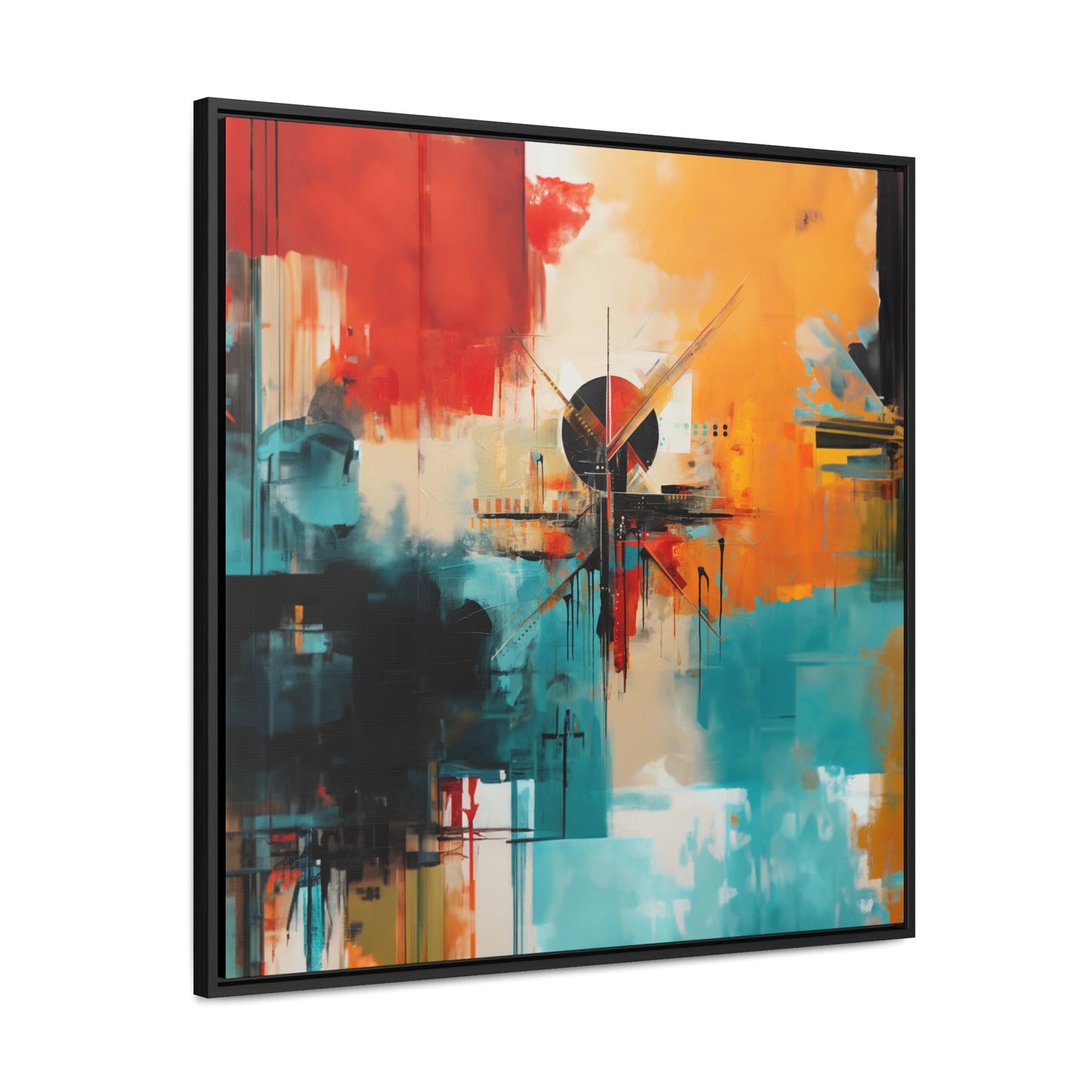 Native Roots Abstract Painting Gallery Canvas Wraps, Square Frame