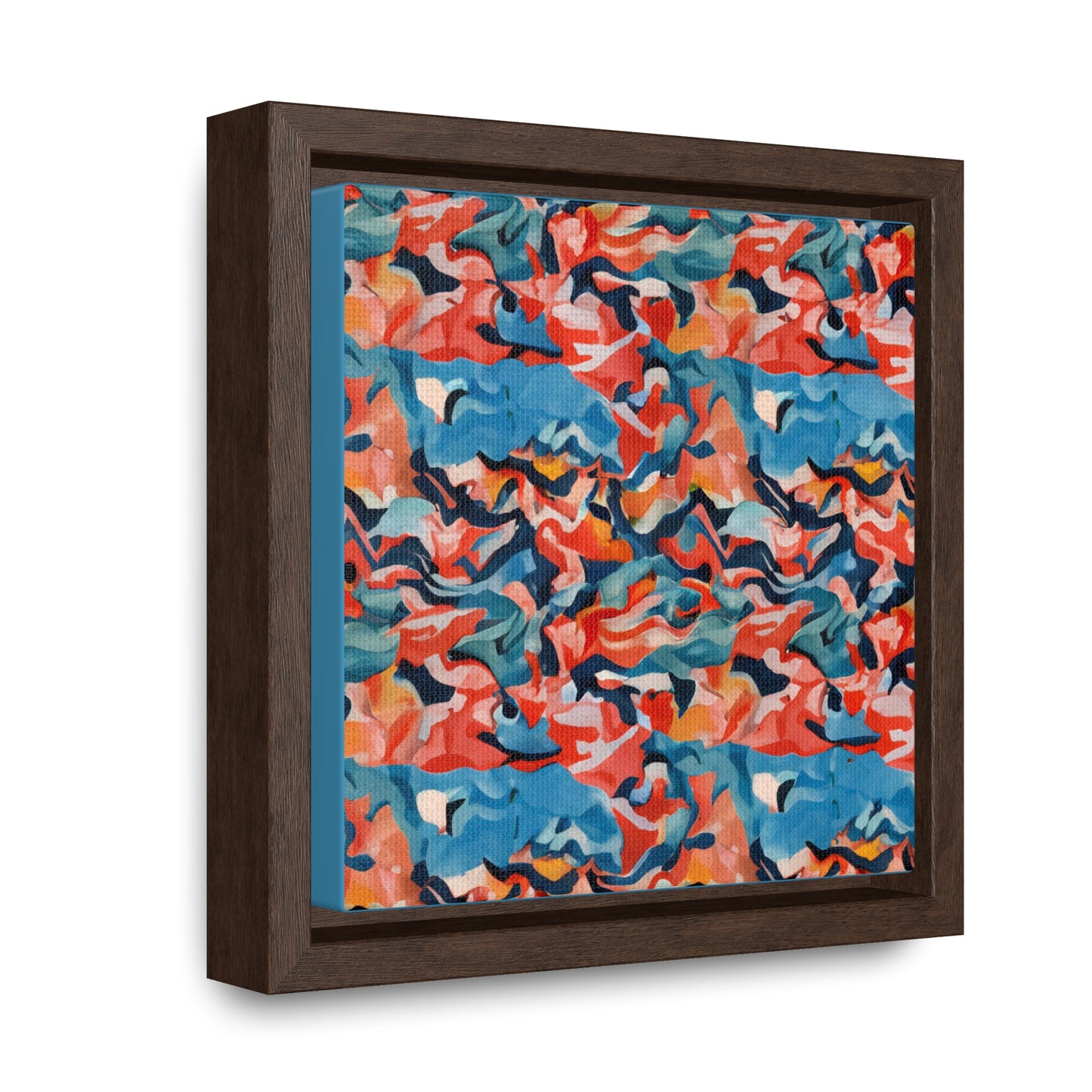 Caribbean Fall Gallery Canvas Wraps, Musuem Grade Square Frame Black or Walnut Finish